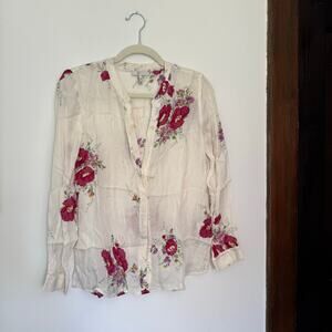 Joie 100% Silk Floral Blouse